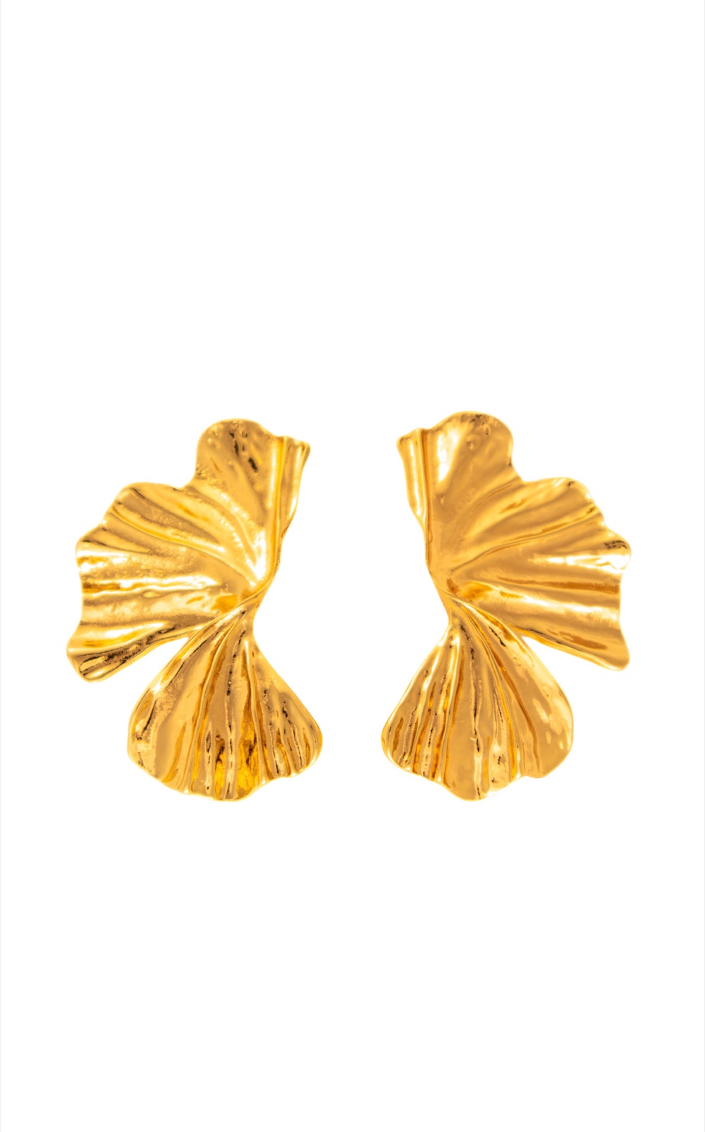 Aretes ginkgo dorados GIOLIÀ — colección nueva 2025